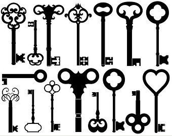 340x270 Steampunk Key Clipart