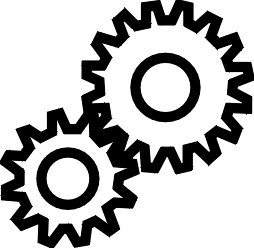 254x248 Gears Clip Art Black And White
