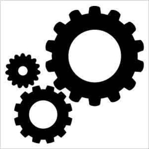 300x300 Gears Clipart Silhouette