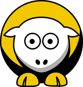 285x298 Sheep 3 Toned Pittsburgh Steelers Team Colors Clip Art