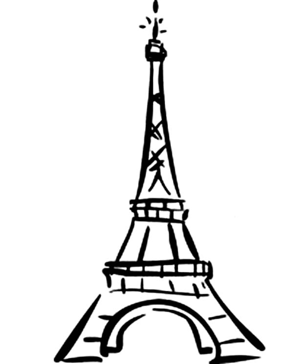 600x746 Eiffel Tower Cartoon Clipart
