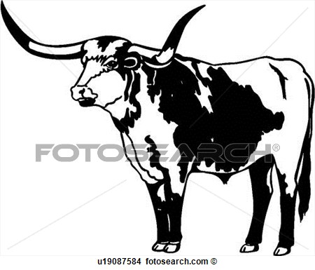 450x385 Longhorn Cattle Clipart Bull