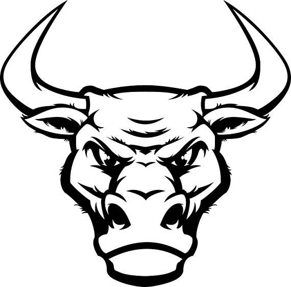 570x562 Bull 4 Head Mascot Steer Horns Bull Riding Western Logo Svg