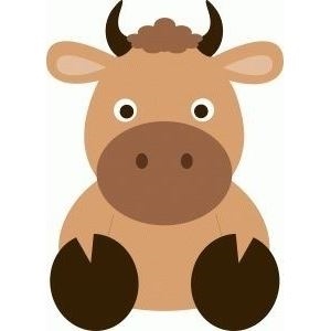 300x300 Bull Clipart Cute