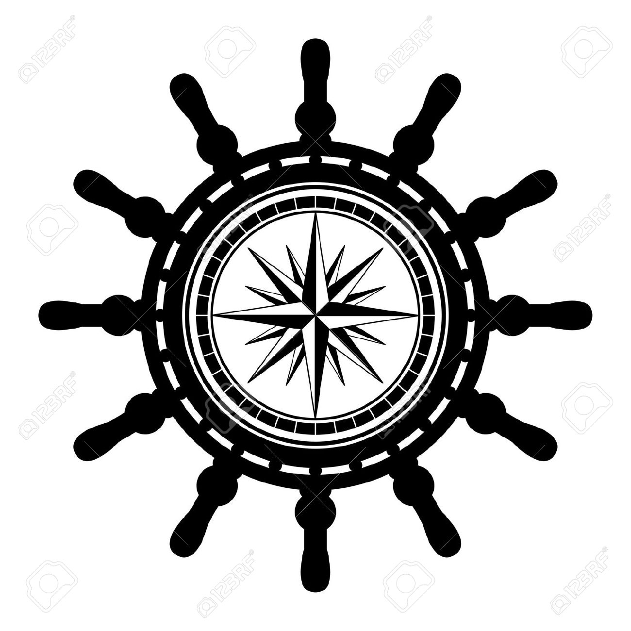 1300x1300 Sailboat Clipart Ship Steering Wheel