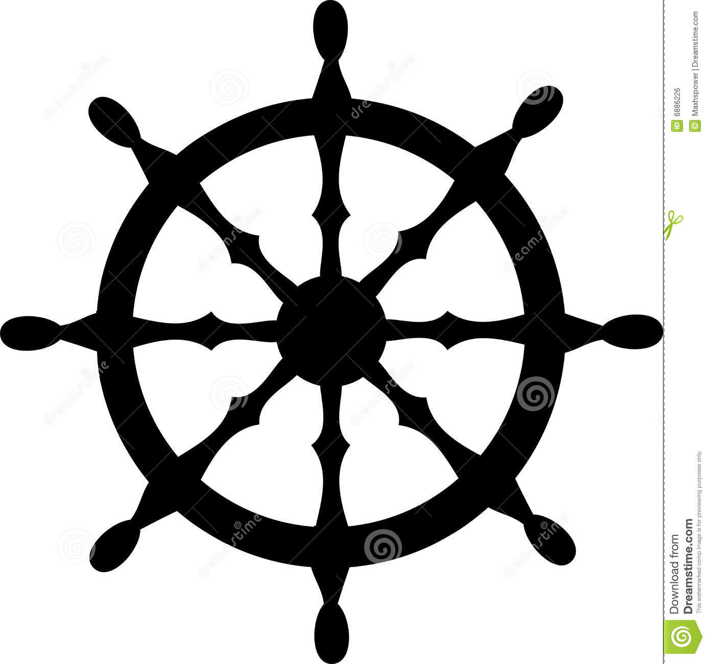 1388x1300 Pirate Ship Steering Wheel