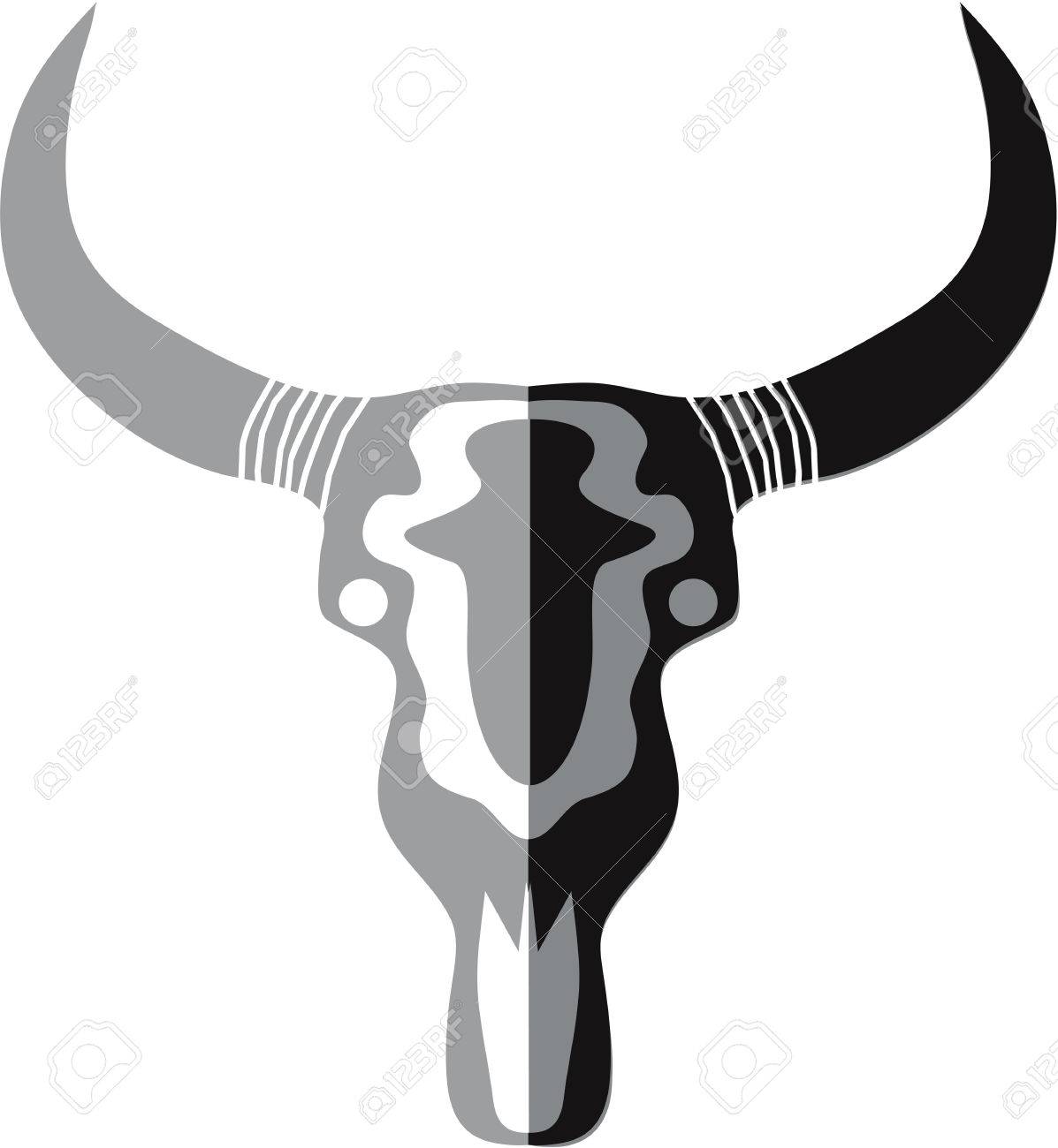 1197x1300 Bull Skull Illustration Royalty Free Cliparts, Vectors, And Stock