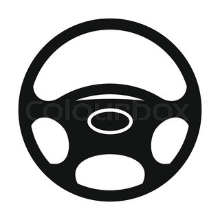 320x320 Vector Illustration Of A Steering Wheel. Simple Gradients Only