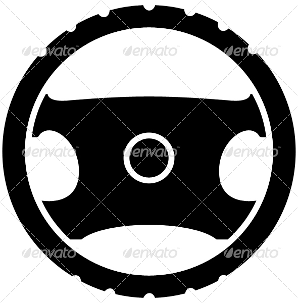 590x600 Black Steering Wheel Icon By Kcman0112 Graphicriver