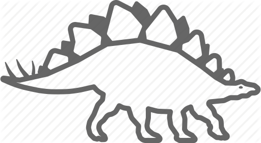 512x280 Dino, Dinosaur, Jurassic, Outline, Stegosaurus Icon Icon Search