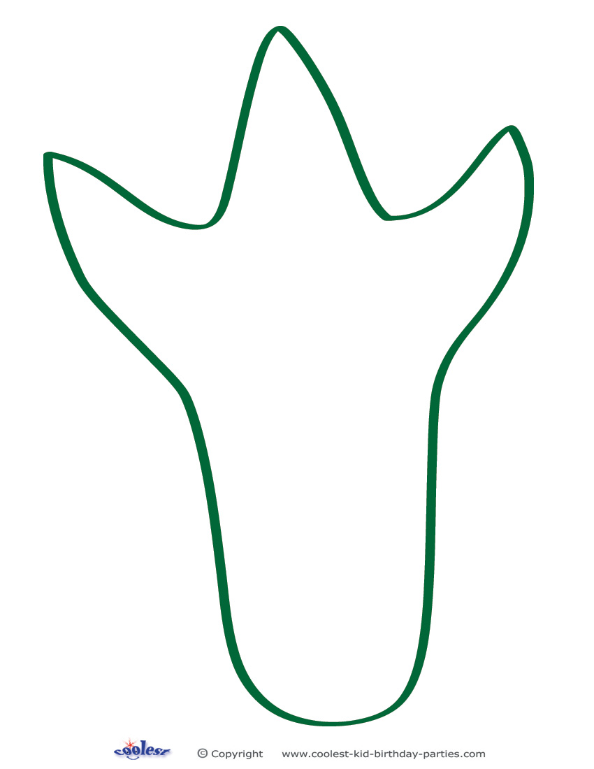850x1100 Dinosaur Footprint Outline Clipart Panda