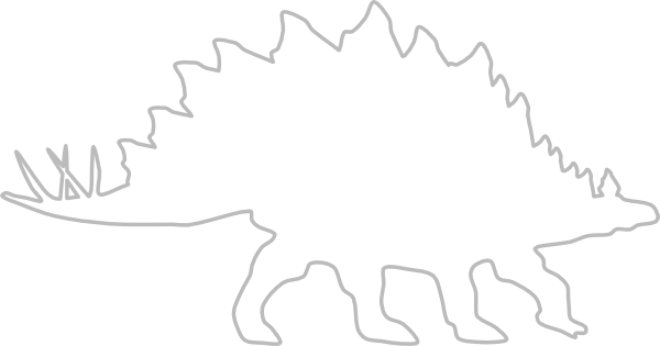 600x315 Stegosaurus Outline Clip Art