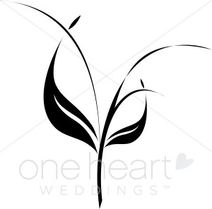 300x296 Triple Stem Clipart Wedding Leaf