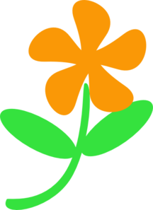 216x297 Orange Flower Stem Clip Art