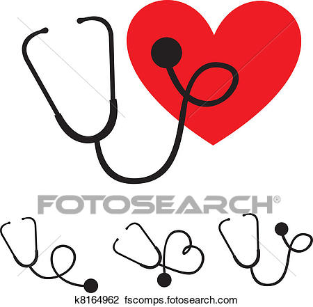 450x441 Clipart Of Stethoscope Silhouette K8164962
