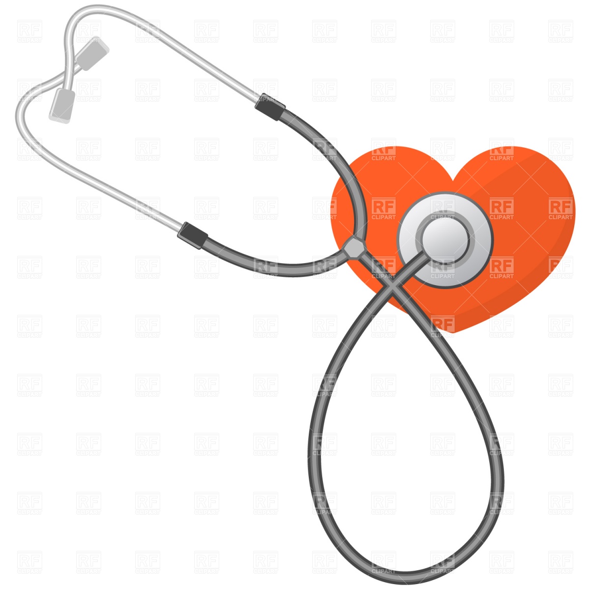 1200x1200 Heart With Stethoscope Clipart