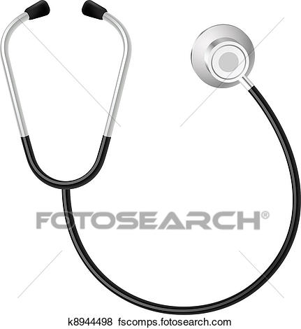 431x470 Clip Art Of Stethoscope K8944498