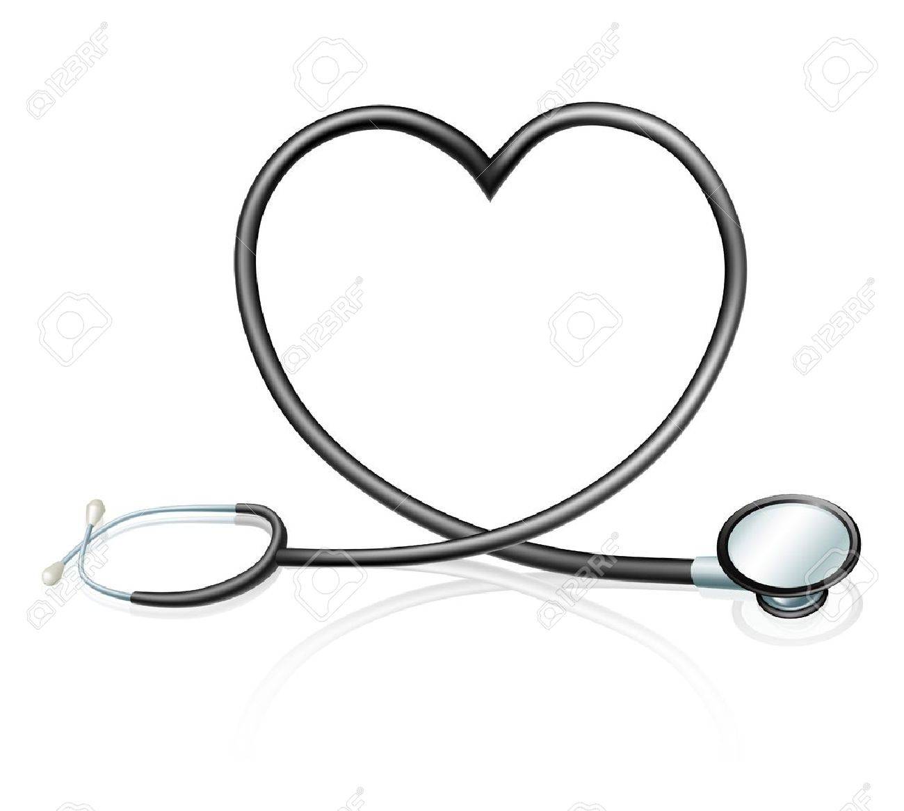 1300x1167 Heart Health Concept, A Stethoscope Forming A Heart Shape Royalty