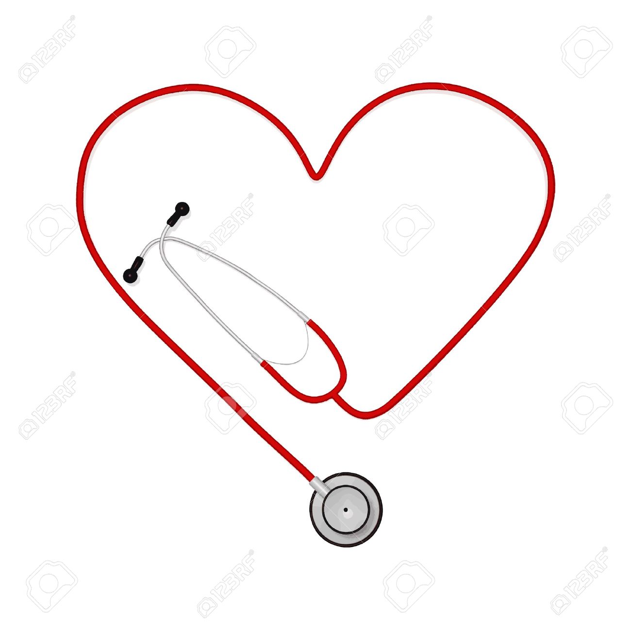 1300x1300 Image Of Stethoscope In The Shape Of Heart Isolated On