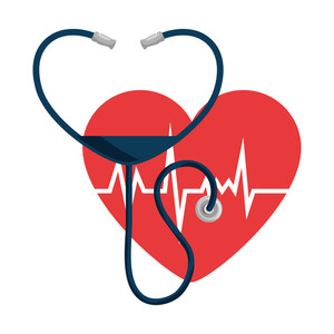 300x300 Stethoscope And Human Heart Illustration Royalty Free Stock Image