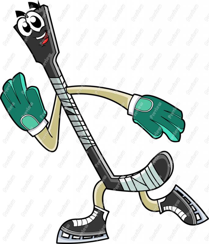 684x800 Hockey Stick Character Clip Art