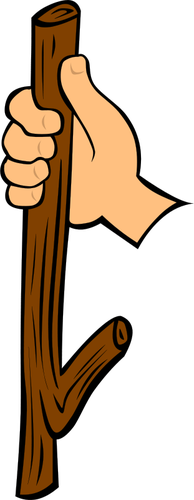 194x500 Wood Stick In Hand Vector Clip Art Public Domain Vectors