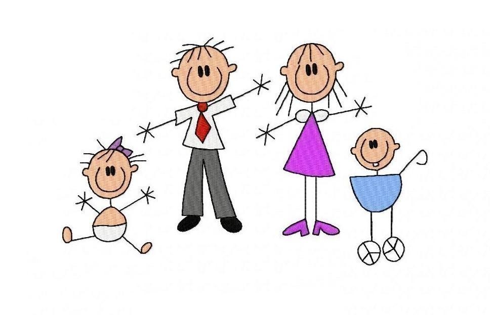 968x623 Free Stick Family Clipart Image