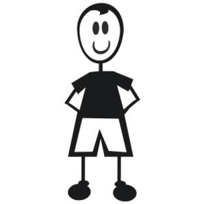 400x400 Stick Figure Family Vinyl Decal Sticker 10