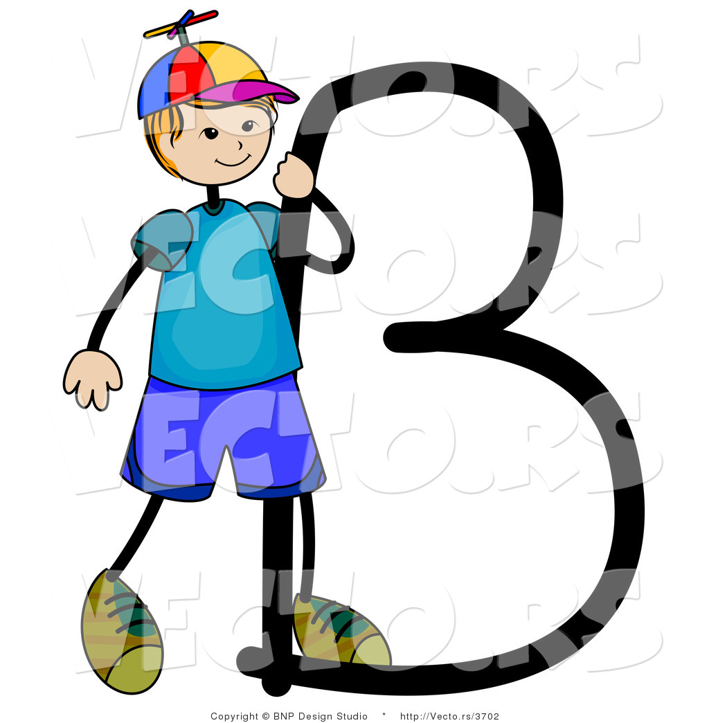 1024x1044 Vector Of An Alphabet Letter B With A Stick Figure Boy By Bnp