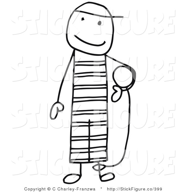 600x620 Clip Art Of A Stick Figure Person Criminal Prisoner Carrying
