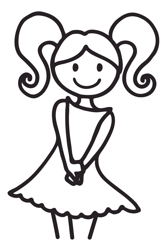586x877 Girl Stick Figure Clipart