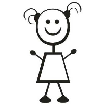 400x400 Stick Figure Family Vinyl Decal Sticker 29