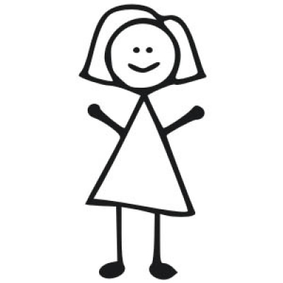 400x400 Stick Figure Family Vinyl Decal Sticker 34