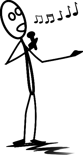 269x500 Singing Stick Figure Clip Art Download