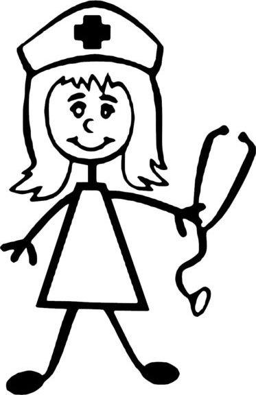 373x576 Stick Figure Nurse Clipart