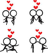 155x170 Stick Figures Clip Art