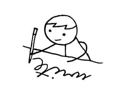 404x324 Figure Student Writing Clipart