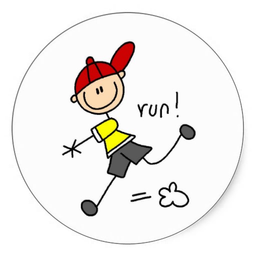 512x512 Running To Base Sticker Stick Figures, Doodles And Clip Art