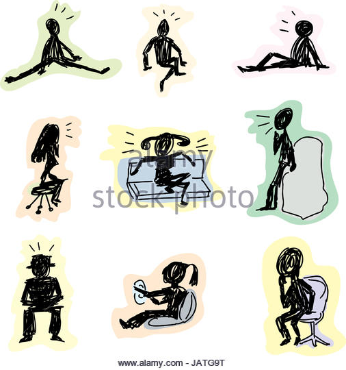 506x540 Illustration Stick Figure Man Thinking Stock Photos Amp Illustration