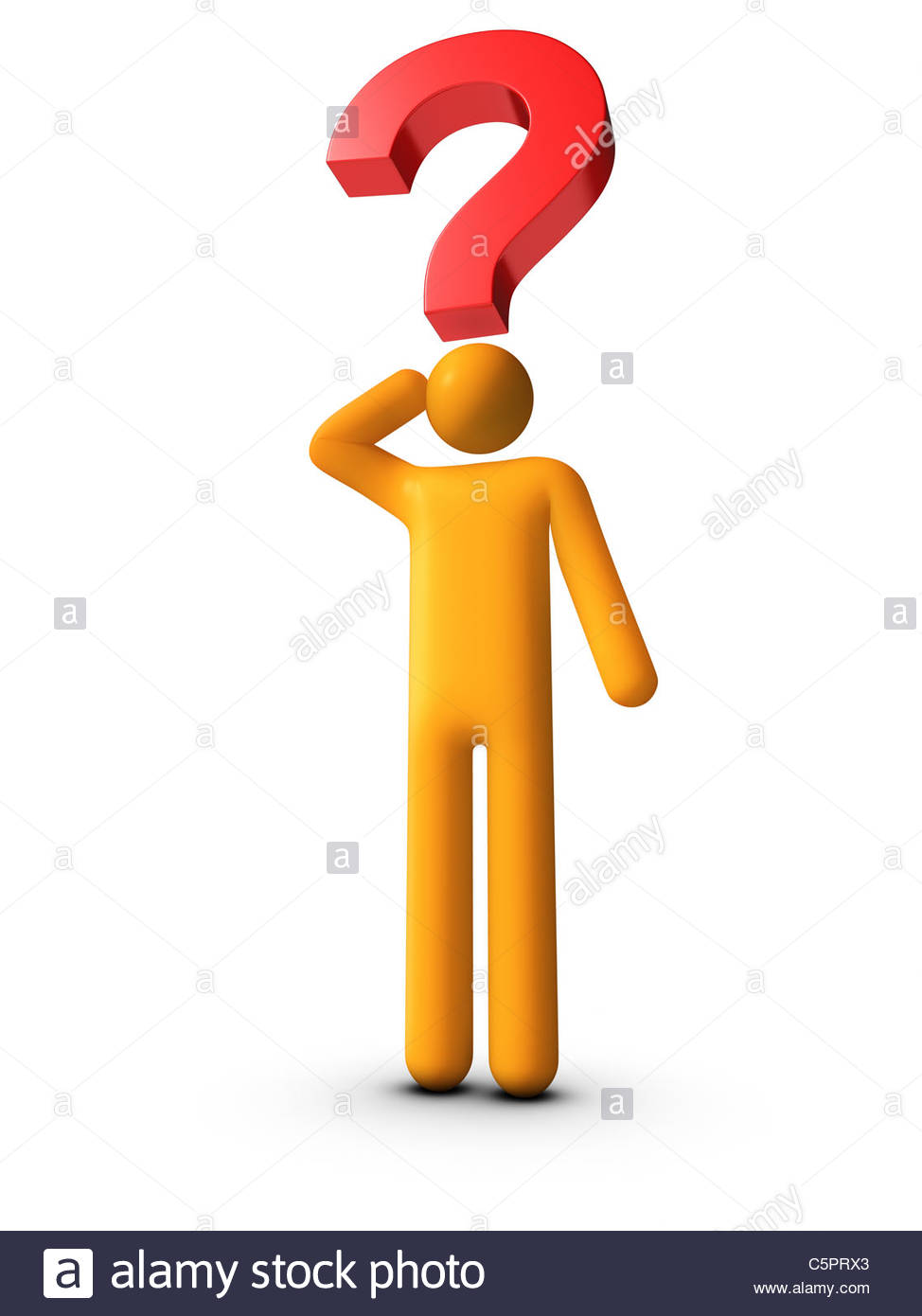 974x1390 3d Rendered Stick Figure Thinking