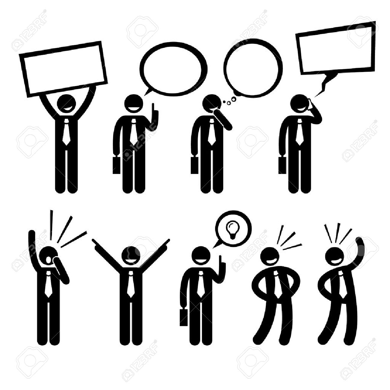 1300x1300 Businessman Business Talking Thinking Shouting Holding Placard