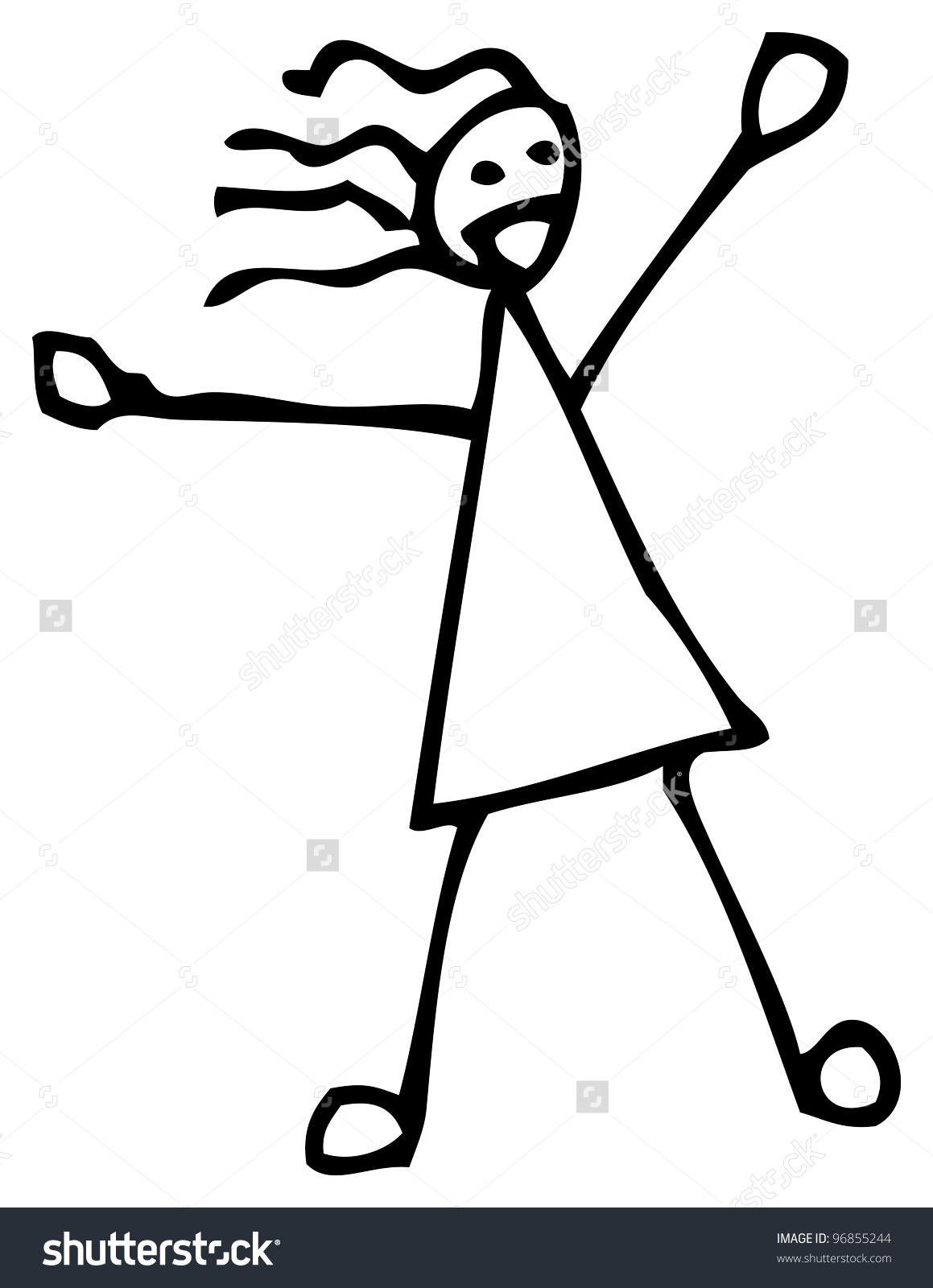 1159x1600 Stick Woman Image Clipart