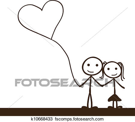 450x409 Clipart Of Stick Figure Couple K10668433