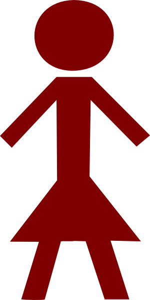 300x598 Stick Figure Female Clip Art Free Vector 4vector