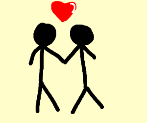 300x250 Cute Stick Figure Couple.