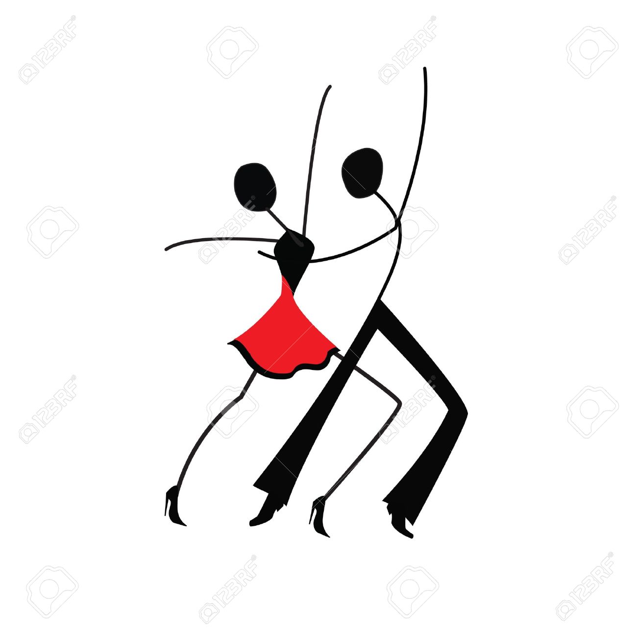 1300x1300 Dancing Man And Woman, Stick Figures Royalty Free Cliparts