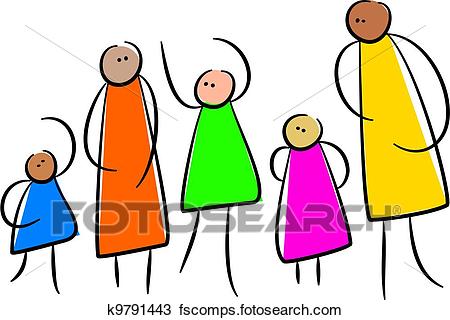 450x320 Drawing Of Diverse Group Of Stick Friends K9791443