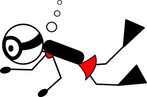 300x198 Scuba Diving Clipart Image
