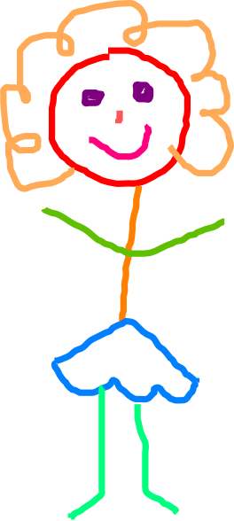 264x588 Stick Girl Clip Art