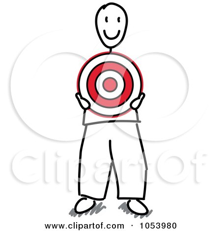 450x470 Royalty Free Vector Cliprt Illustration Of Stick Man Holding